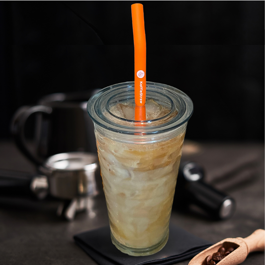 Books and Coffee, Iced coffee cup, glass cup with lid and straw